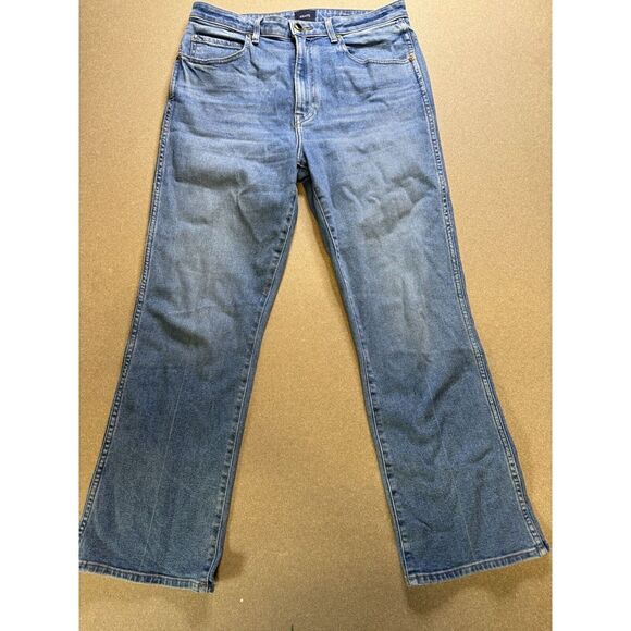 Khaite The Vivian High Rise Modern Bootcut Jeans in Blue Cotton size 32 $400 - Picture 2 of 9